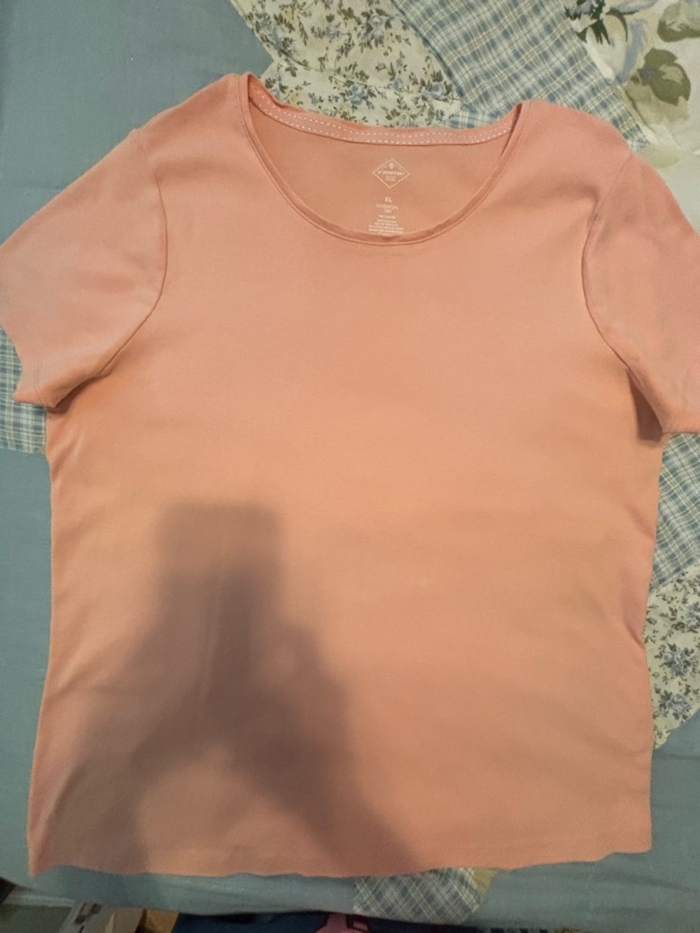 Women's Crewneck Short-Sleeve Top in Light Peach